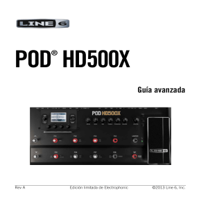 POD HD500X Advanced Guide - Spanish 