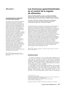 Hormonas Gastrointestinales y Control de la Ingesta Alimentaria