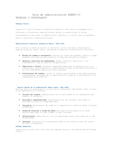 Guía de Administración: Teorías y Postulados EXÁNI-II