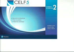 CELF 5 cuaderno de estímulos 2