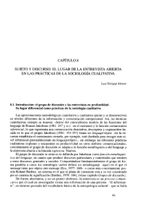 Sujeto y Discurso el lugar de la entrevista abierta en la investigaci n social cualitativa