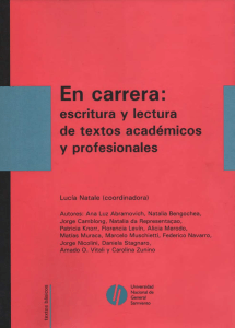 Escritura y Lectura Académica: Texto Universitario