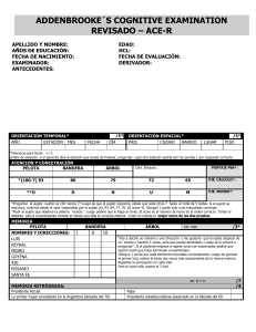 ACE-R: Examen Cognitivo Addenbrooke's Revisado