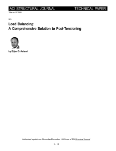 Load Balancing in Post-Tensioning: A Comprehensive Solution