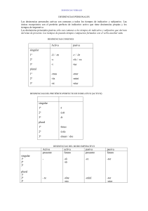 DESINENCIAS VERBALES