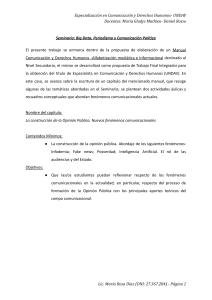 Opinión Pública y Comunicación: Manual para Nivel Secundario