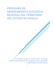 PROGRAMA DE ORDENAMIENTO ECOLOGICO OAXACA