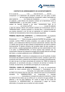 CONTRATO DE ARRENDAMIENTO DE UN DEPARTAMENTO