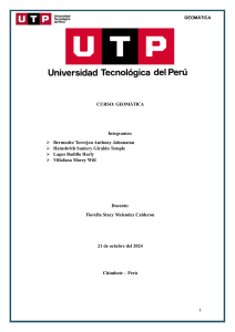 Informe de Lab. de Geomática: Procesamiento de Coordenadas con Drones