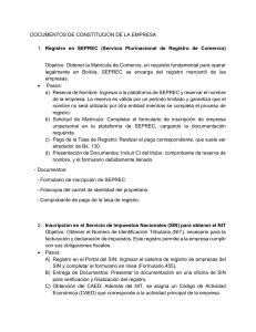 Pasos de formalización de una Empresa