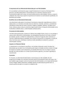 La Importancia de una Alimentación Balanceada para una Vida Saludable