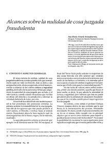 Arrarte Arisnabarreta, A. M. (1996). «Alcances sobre la nulidad de cosa juzgada fraudulenta».