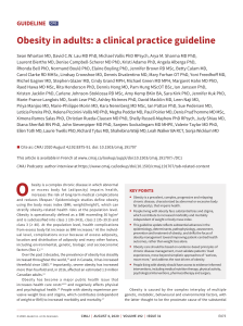 Obesity in Adults: Clinical Practice Guideline