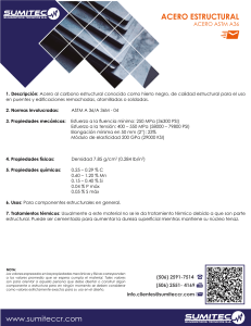 Hoja de Datos del Acero Estructural ASTM A36: Propiedades y Usos