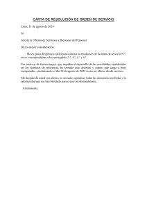 CARTA DE RESOLUCIÓN DE ORDEN DE SERVICIO