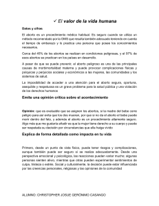 El valor de la vida humana: Aborto, ética y opinión crítica