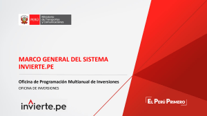 Invierte.pe: Sistema de Inversión Pública en Perú