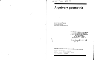 Algebra y geometría-Eugenio Hernández