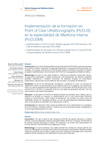 Formación PoCUS en Medicina Interna: Implementación y Resultados