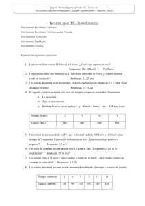 Ejercicios de Cinemática: MRU, MRUV, Vertical, Parabólico, Circular