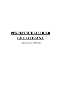 percepcio del poder edulcorant