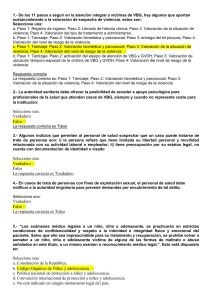 PREGUNTAS CURSO VIRTUAL NORMA TÉCNICA DE ATENCIÓN INTEGRAL EN SALUD A VICTIMAS DE VIOLENCIA BASADA EN GÉNERO Y VIOLACIONES A LOS DD-HH