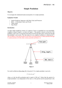 Simple Pendulum Lab: Physics Experiment & Procedures