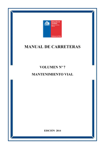 Manual de Carreteras, Vol. 7: Mantenimiento Vial (Edición 2014)