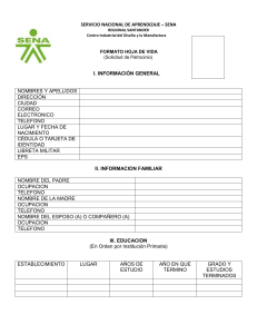 Formulario de Solicitud de Patrocinio SENA - Santander, Colombia