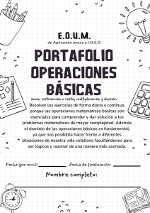 PORTAFOLIO DE OPERACIONES BÁSICAS 2A