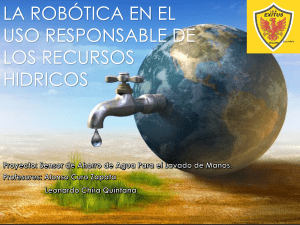 charla uso responsable agua robots