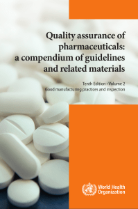 QUALITY ASSURANCE FOR PHARMACEUTICALS WHO