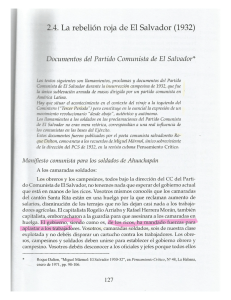 La rebelion roja El Salvador 1932