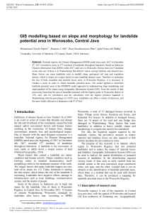 Landslide Potential in Wonosobo: GIS Modeling