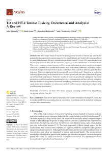 T-2 & HT-2 Toxins Review: Toxicity, Occurrence, Analysis