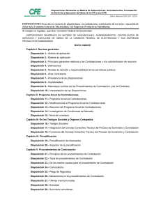 CFE: Disposiciones Generales de Contratación