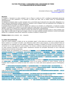 CULTURA PROLETARIA Y VANGUARDIA RUSA (DISCUSIONES EN TORNO A LA CONSTRUCCIÓN DE UN NUEVO MUNDO)