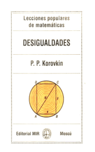 P. P. Korovkin - Desigualdades (Lecciones Populares de Matemáticas) - Mir - 1976