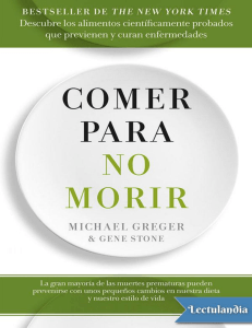 Comer para no morir - Michael Greger & Gene Stone