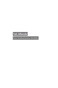 TATI ALLENDE. UNA REVOLUCIONARIA OLVIDADA