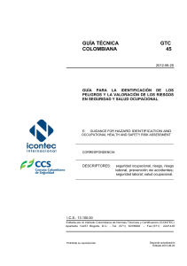 GTC- 45 2012 Guia para la identificacin de peligros y riesgos en SST