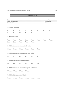 Test de Dislexia Específica (TEDE)