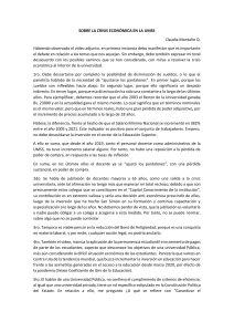 Crisis Económica UMSS: Análisis y Propuestas