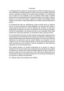 Conclusión: Código de Procedimientos de 1906 y Proceso Civil