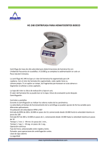 Manual de la centrífuga BOECO HC-240 para hematocritos