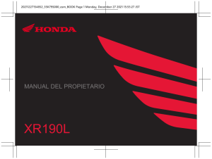 Manual de propietario XR190L 2021