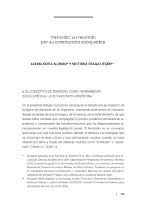 Femicidio: Construcción Sociojurídica en Argentina