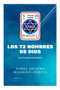 Los 72 Nombres de Dios,por Sonia Hidalgo Zurita