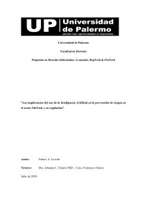  IA en prevención de riesgos FinTech y su regulación 