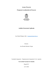 Propuesta Proyecto: Análisis Estructural y Localización